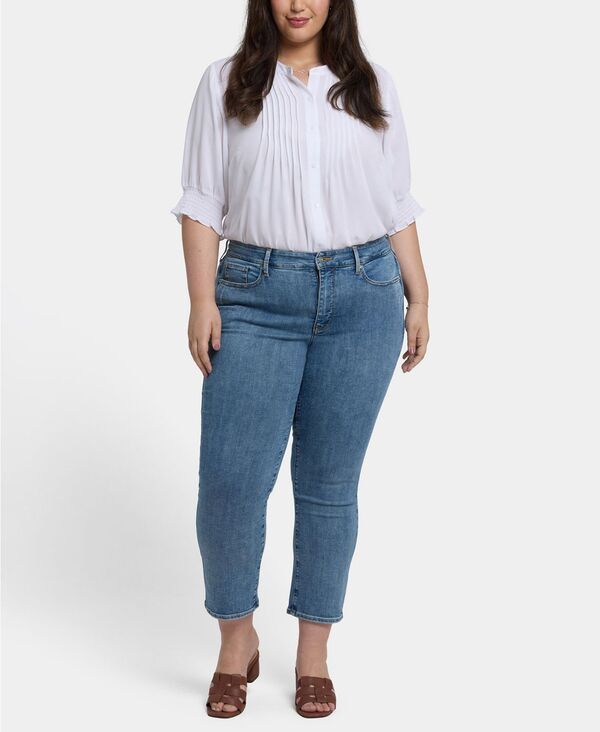 【送料無料】 エヌワイディージェイ レディース デニムパンツ ボトムス Plus Size Marilyn Straight Ankle Jeans Minorca Isle