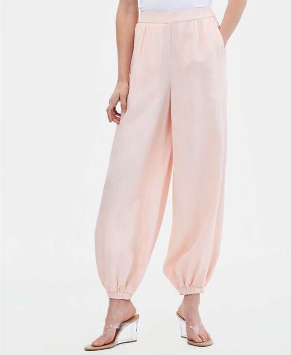 【送料無料】 アイエヌシー インターナショナル コンセプト レディース カジュアルパンツ ボトムス Womens LinenBlend PullOn Bubble Pants Macys Exclusive Lightest Peach