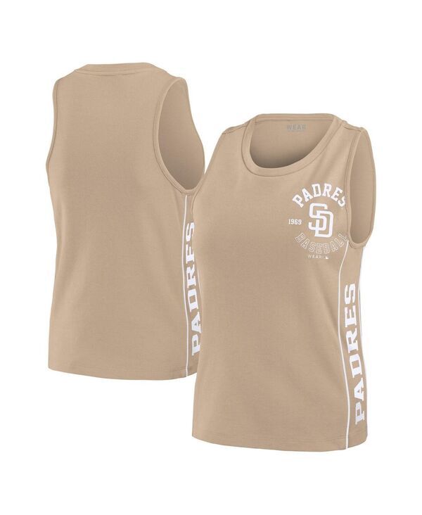 【送料無料】 ウェア バイ エリン アンドルーズ レディース タンクトップ トップス Womens Tan San Diego Padres Tonal Tank Top Tan White