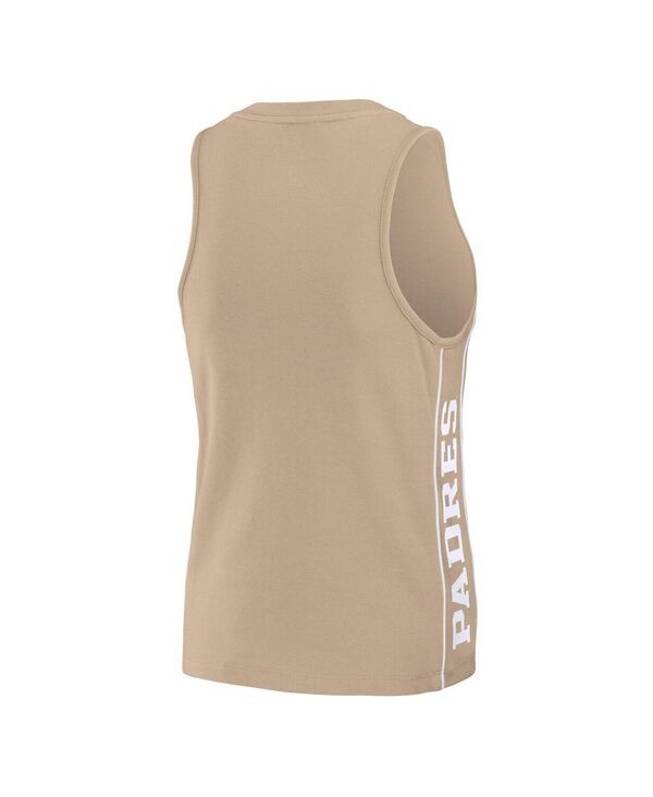 【送料無料】 ウェア バイ エリン アンドルーズ レディース タンクトップ トップス Womens Tan San Diego Padres Tonal Tank Top Tan White 【送料無料】 ウェア バイ エリン アンドルーズ レディース タンクトップ トップス Womens Tan San Diego Padres Tonal Tank Top Tan White