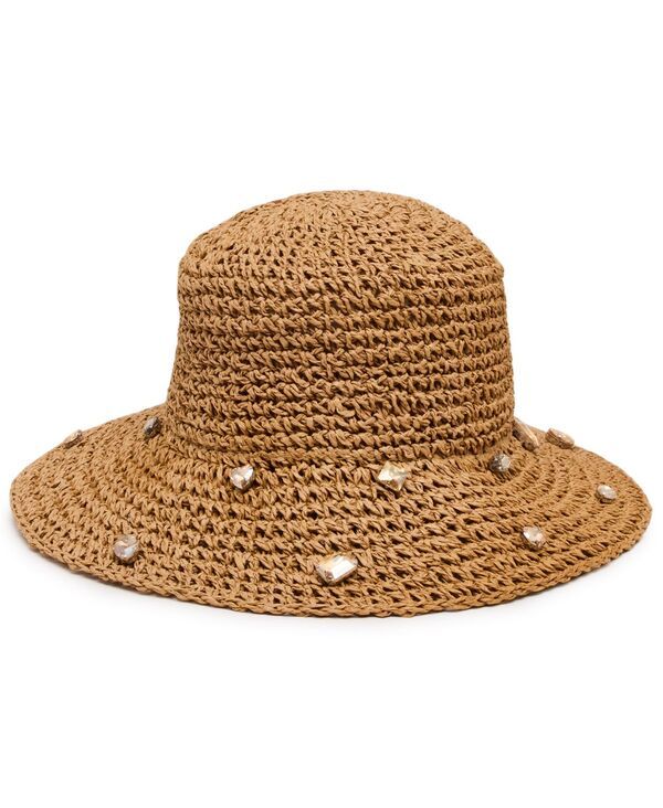 【送料無料】 スティーブ マデン レディース 帽子 アクセサリー Candy Crush Rhinestones Bucket Hat Tan