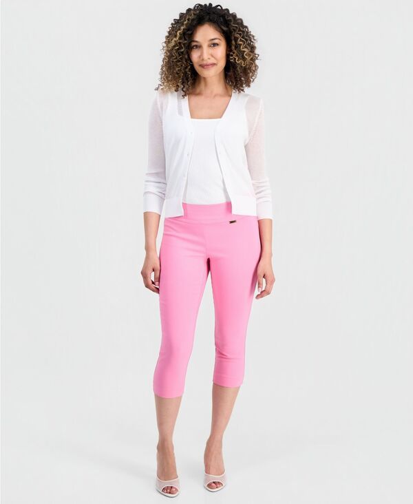 【送料無料】 アイエヌシー インターナショナル コンセプト レディース カジュアルパンツ ボトムス Petite TummyControl PullOn Capri Pants Created for Macys Pink Shade