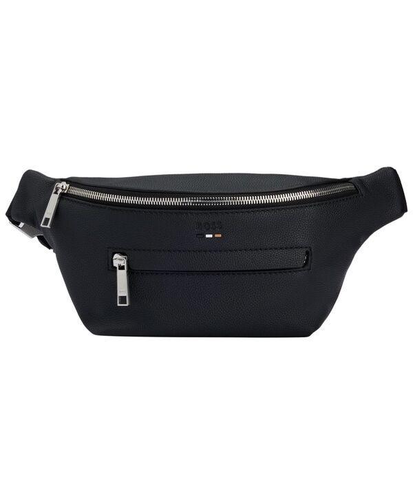 【送料無料】 ボス メンズ ボディバッグ・ウエストポーチ バッグ Mens Ray Zip Top Belt Bag Black
