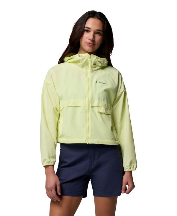 【送料無料】 コロンビア レディース ジャケット・ブルゾン アウター Womens Spire Valley Cropped Windbreaker Jacket Citron Haze