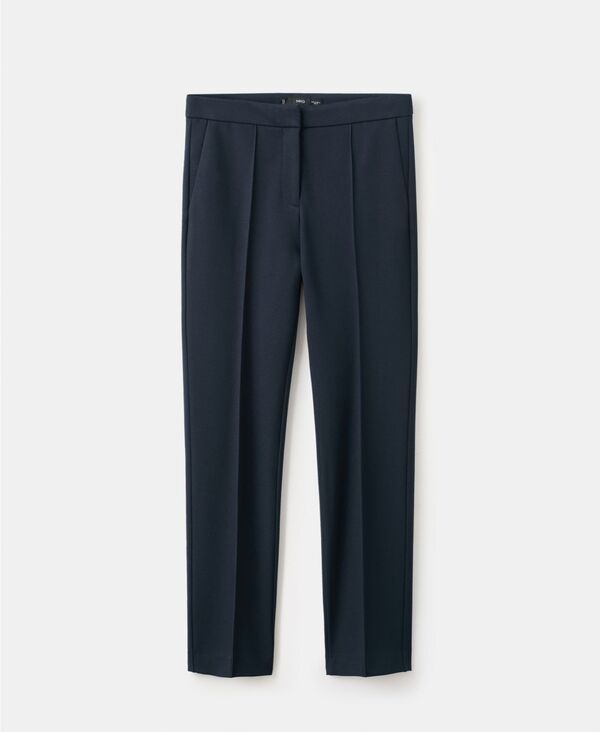【送料無料】 マンゴ レディース カジュアルパンツ ボトムス Womens MidRise Suit Pants Dark Navy