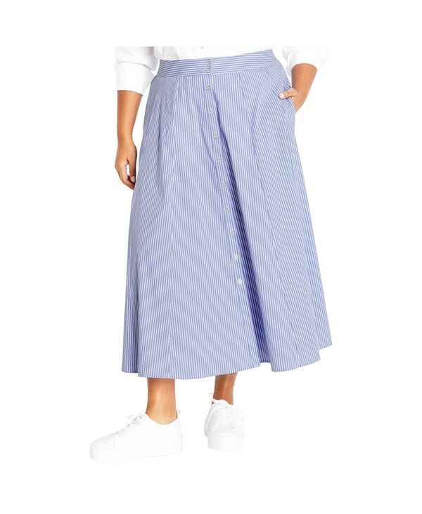【送料無料】 シティーシック レディース スカート ボトムス Womens Skylight Skirt Sky bluewhite stripe