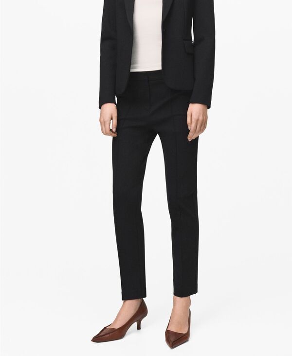 【送料無料】 マンゴ レディース カジュアルパンツ ボトムス Womens MidRise Suit Pants Black