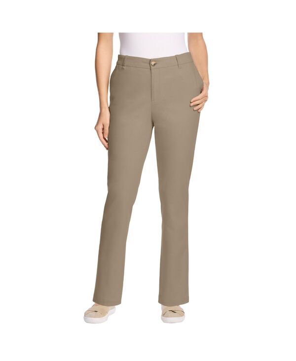 【送料無料】 ウーマン ウィズイン レディース カジュアルパンツ ボトムス Womens Within Tall Adjustable Waist StraightLeg Chino Pants Bark