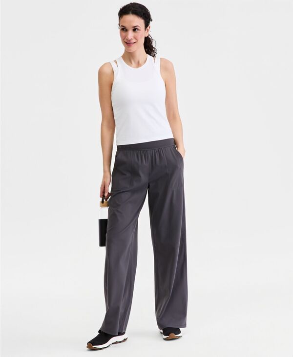 【送料無料】 イデオロギー レディース カジュアルパンツ ボトムス Womens Studio Wide Leg Pants Macys Exclusive Deep Charcoal
