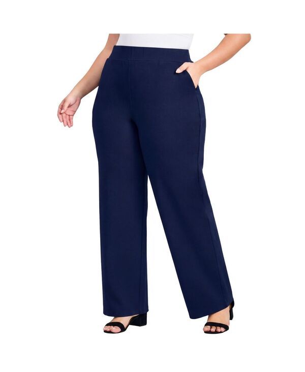 【送料無料】 アベニュー レディース カジュアルパンツ ボトムス Womens Zoe Ponte Straight Leg Pants Navy