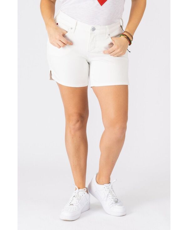 【送料無料】 スリンク レディース ハーフパンツ・ショーツ ボトムス Plus Size Side Vent Shorts White