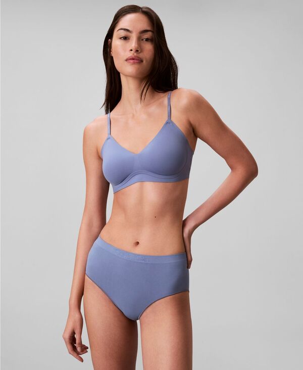 【送料無料】 カルバンクライン レディース ブラジャー アンダーウェア Womens Invisibles Gel Wire Lightly Lined Bralette QF7142 Blue Tulip