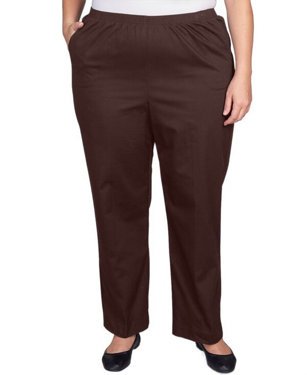 【送料無料】 アルフレッド ダナー レディース カジュアルパンツ ボトムス Plus Size MidRise Casual Pants Chocolate