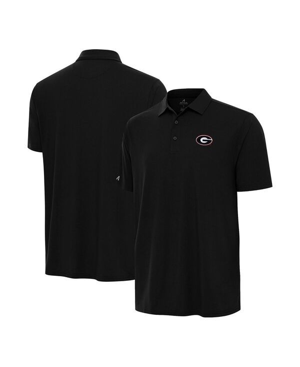 【送料無料】 アンティグア メンズ ポロシャツ トップス Mens Black Georgia Bulldogs Era Polo Shirt Black