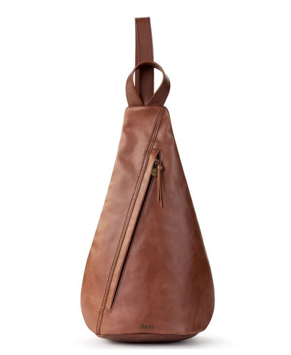 【送料無料】 ザサック レディース バックパック・リュックサック バッグ Womens Geo Sling Leather Backpack Teak