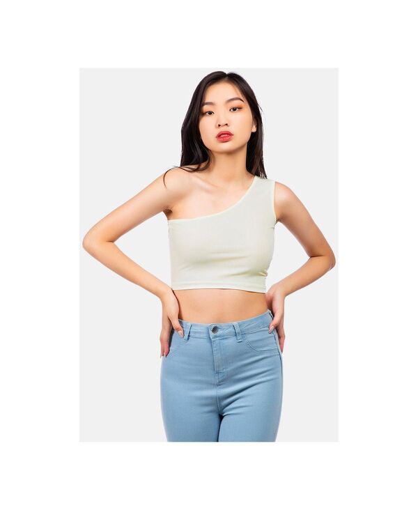 【送料無料】 ロンドンラグ レディース シャツ トップス One Shoulder Knitted Crop Top Apricot 8,345円