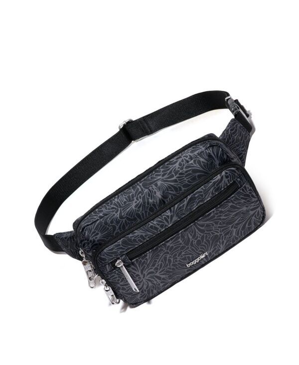 【送料無料】 バッガリーニ レディース ボディバッグ・ウエストポーチ バッグ Securtex AntiTheft Sling Belt Bag Midnight Blossom Print