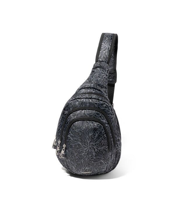 【送料無料】 バッガリーニ レディース ボディバッグ・ウエストポーチ バッグ Securtex AntiTheft Multi Zip Sling Bag Midnight Blossom
