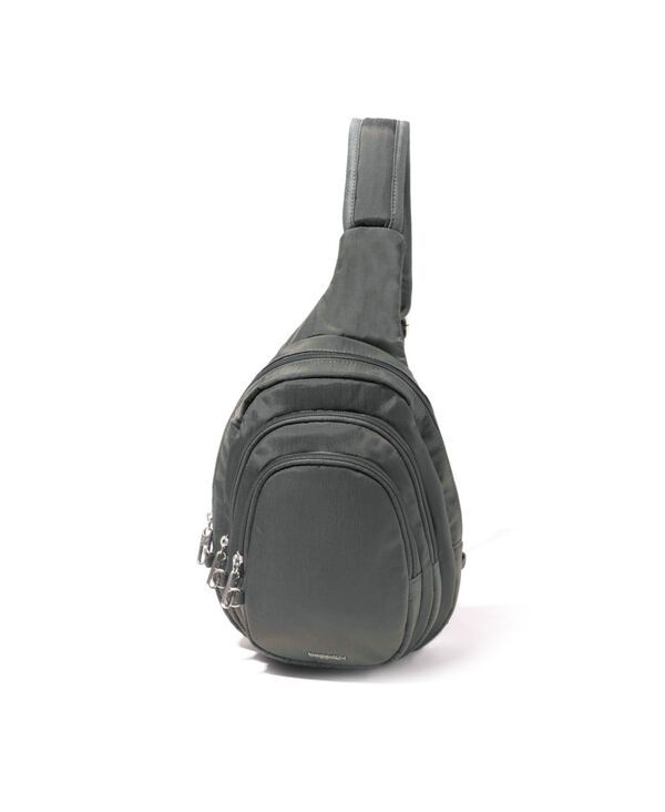 【送料無料】 バッガリーニ レディース ボディバッグ・ウエストポーチ バッグ Securtex AntiTheft Multi Zip Sling Bag Charcoal