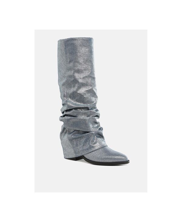 【送料無料】 ロンドンラグ レディース ブーツ・レインブーツ シューズ Womens Capella FoldOver Slouchy Denim Boot Blue denim
