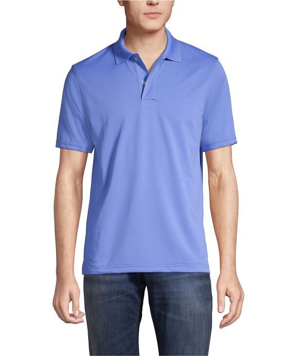 【送料無料】 ランズエンド メンズ ポロシャツ トップス Big Tall Short Sleeve Polyester Polo True blue