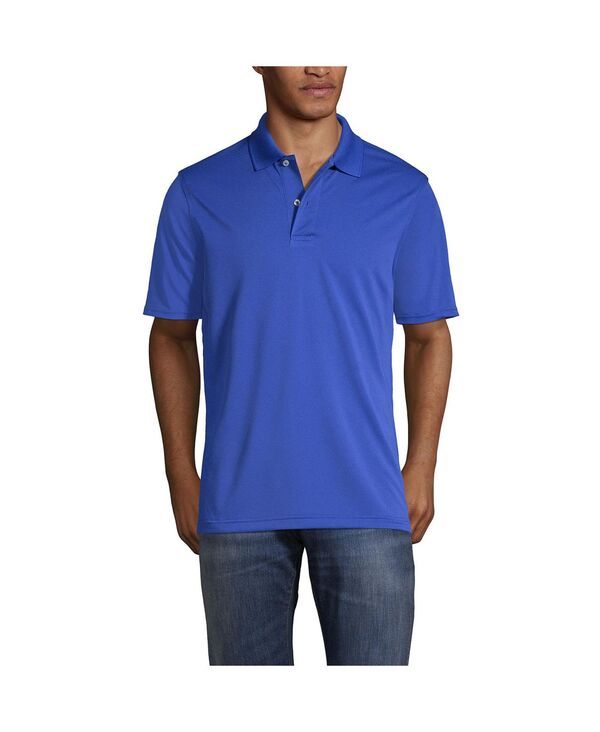 【送料無料】 ランズエンド メンズ ポロシャツ トップス Big Tall Short Sleeve Polyester Polo Dark cobalt blue