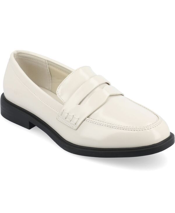 【送料無料】 ジュルネ コレクション レディース スリッポン・ローファー シューズ Womens Raichel Tailored Penny Loafers Bone