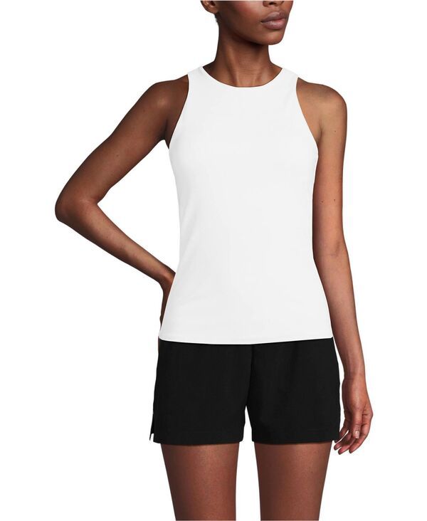 【送料無料】 ランズエンド レディース シャツ トップス Womens Slender Tank Top White