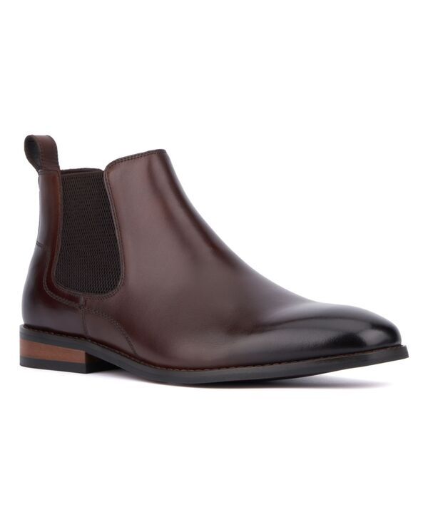 【送料無料】 ビンテージファンドリー メンズ ブーツ・レインブーツ シューズ Mens Darwin Leather Chelsea Boots Brown