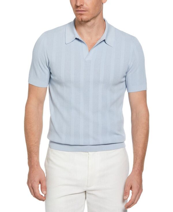 【送料無料】 ペリーエリス メンズ ポロシャツ トップス Mens Johnny Collar Stripe Polo Shirt Kentucky Blue