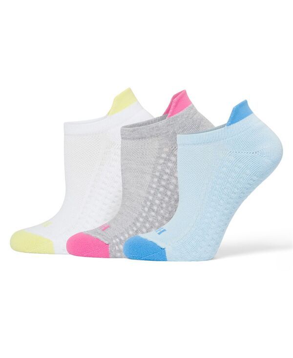 【送料無料】 ヒュー レディース 靴下 アンダーウェア Womens 3Pack Air Cushion TabBack No Show Socks Color Block Pack
