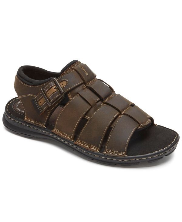 【送料無料】 ロックポート メンズ サンダル シューズ Mens Darwyn Leather Strap Sandal Brown