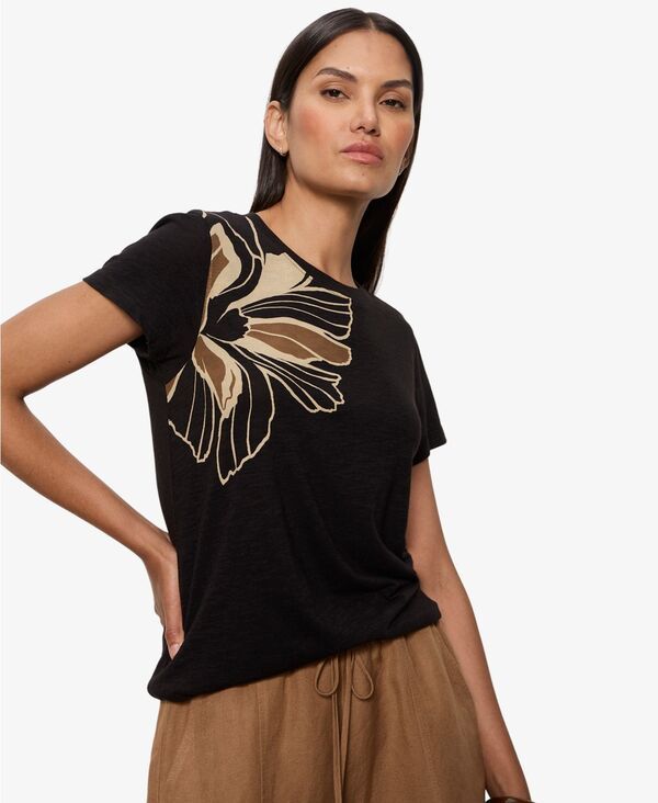 【送料無料】 サンクチュアリー レディース Tシャツ トップス Womens Perfect PullOn TShirt Lotus Placement