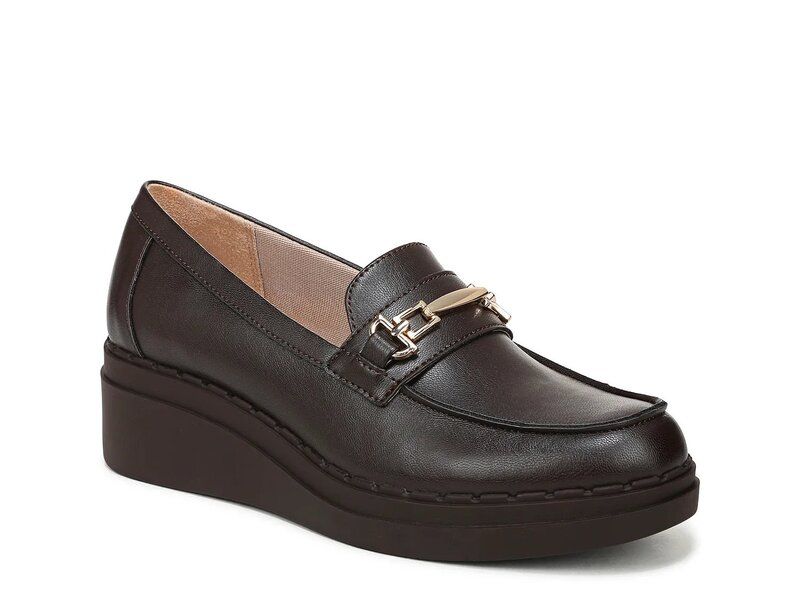 ライフストライド レディース シューズ スリッポン・ローファー LifeStride Dolce Bit Wedge Loafer Dark Brown ブラウン