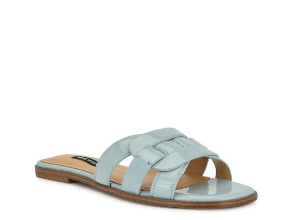 ナインウェスト レディース シューズ サンダル Nine West Glorie Sandal Blue Patent Synthetic ブルー