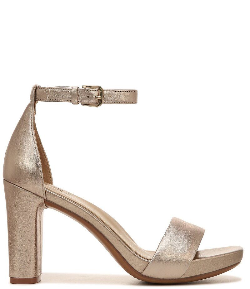 ナチュライザー レディース シューズ サンダル アンクル レザー Naturalizer Joy Leather Square Toe Ankle Strap Dress Sandals Light Bronze