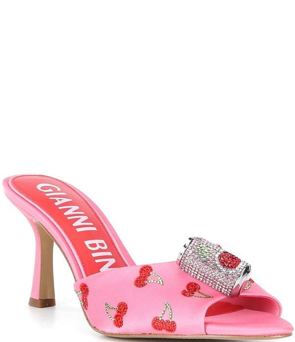 ジャンビニ レディース シューズ サンダル Gianni Bini Popz Two Cherry Soda Rhinestonembellishedresslide Sandals Pixie Pink ピンク