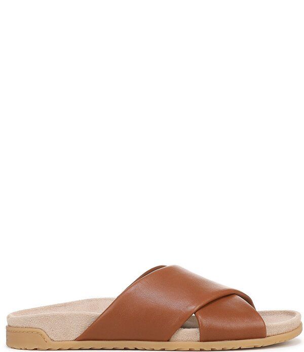バイオニック レディース シューズ パンプス サンダル レザー Vionic Etna Leather Slide Sandals Tan タン