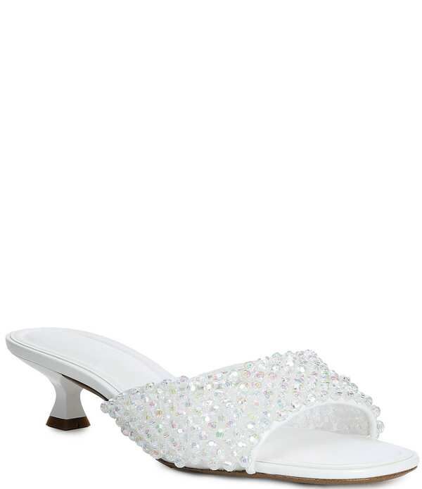 ジャンビニ レディース シューズ サンダル Gianni Bini Billeena Beadedresslide Sandals Clear