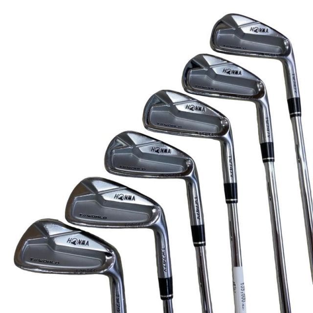 【中古】 本間ゴルフ TOUR WORLD TW747V 6S アイアンセット IR 純正特注シャフト (フレックスX) メンズ 男性用 右利き 右用 Cランク ゴルフクラブ