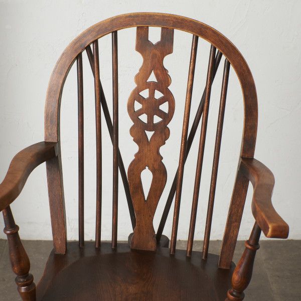 アンティーク chair wood ホイールバックチェア-antique 英国