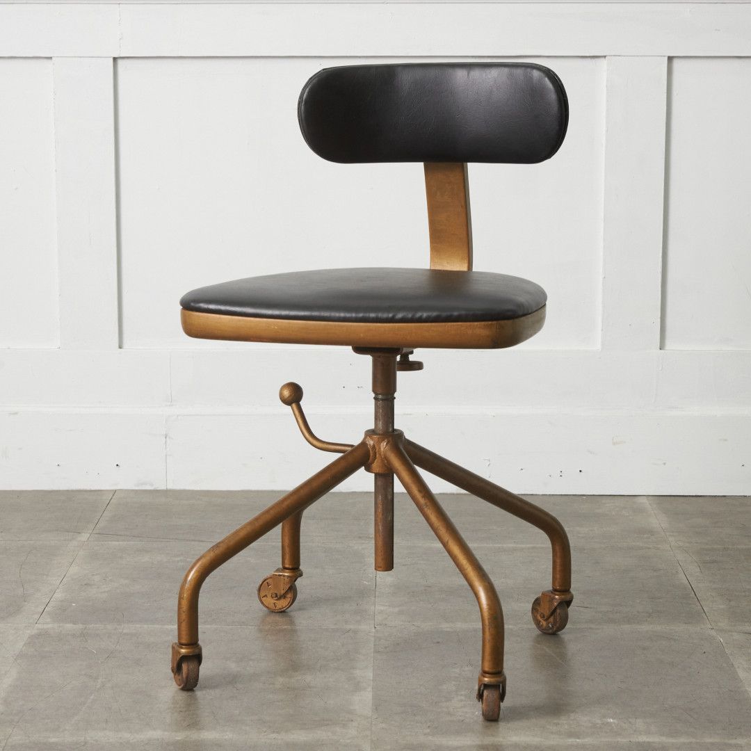 レア フリッツハンセン ヴィンテージ ワークチェア 回転式 椅子 デスクチェア Fritz Hansen サイドチェア ビンテージ モダン 92237