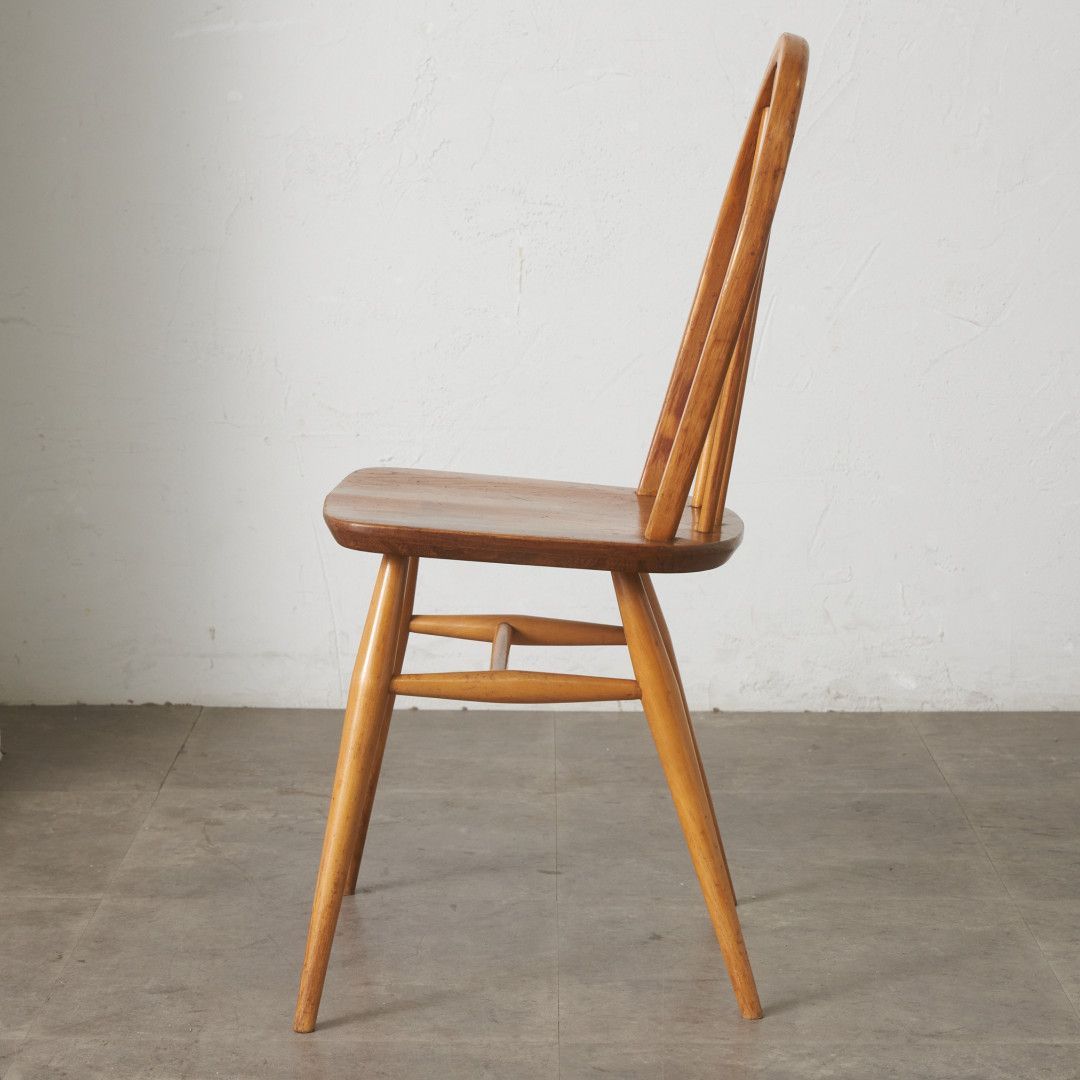 ercol フープバックチェア 4本 スポーク アーコール ダイニングチェア 英国 ヴィンテージ 曲木 椅子 エルム 天然木 イギリス 92649