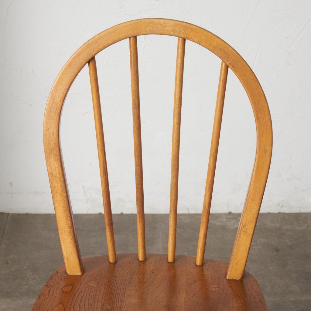 ercol フープバックチェア 4本 スポーク アーコール ダイニングチェア 英国 ヴィンテージ 曲木 椅子 エルム 天然木 イギリス 92649