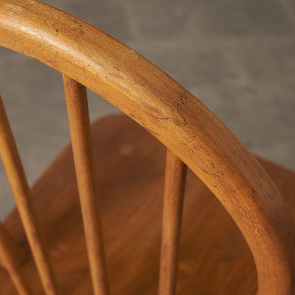 ercol フープバックチェア 4本 スポーク アーコール ダイニングチェア 英国 ヴィンテージ 曲木 椅子 エルム 天然木 イギリス 92649