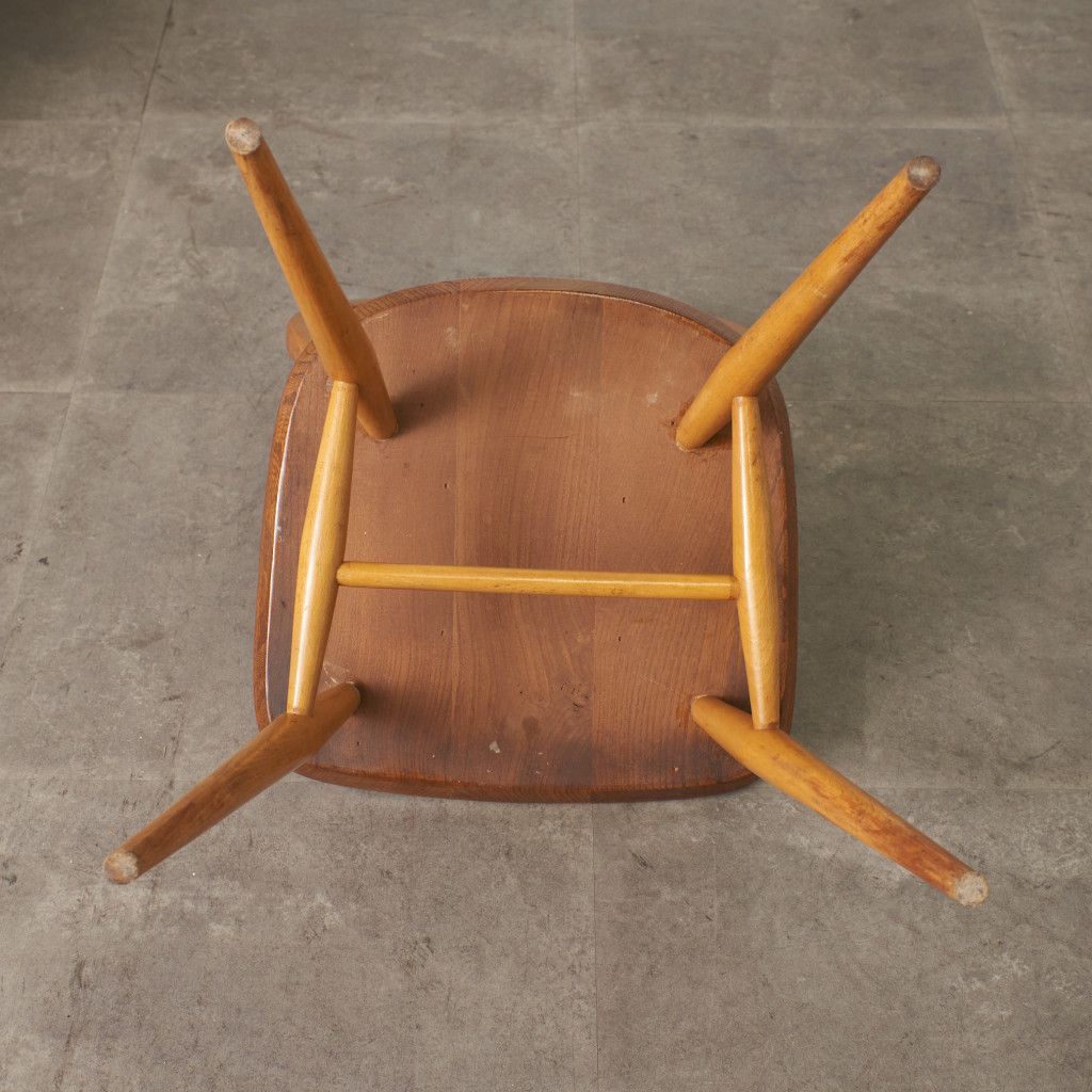 ercol フープバックチェア 4本 スポーク アーコール ダイニングチェア 英国 ヴィンテージ 曲木 椅子 エルム 天然木 イギリス 92649