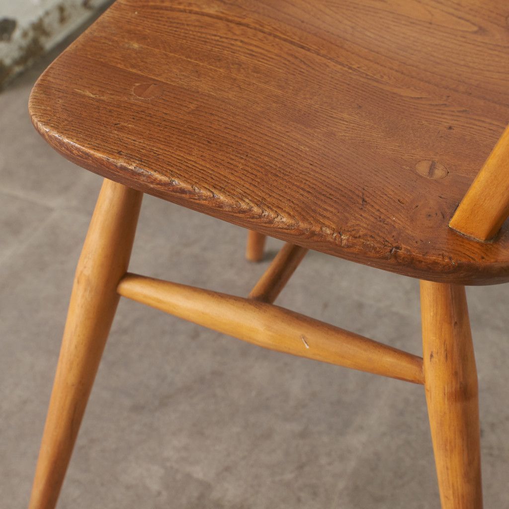 ercol フープバックチェア 4本 スポーク アーコール ダイニングチェア 英国 ヴィンテージ 曲木 椅子 エルム 天然木 イギリス 92653