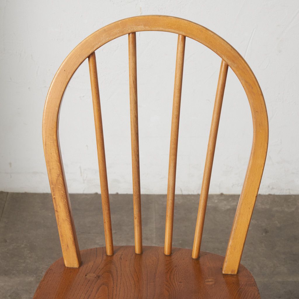 ercol フープバックチェア 4本 スポーク アーコール ダイニングチェア 英国 ヴィンテージ 曲木 椅子 エルム 天然木 イギリス 92653