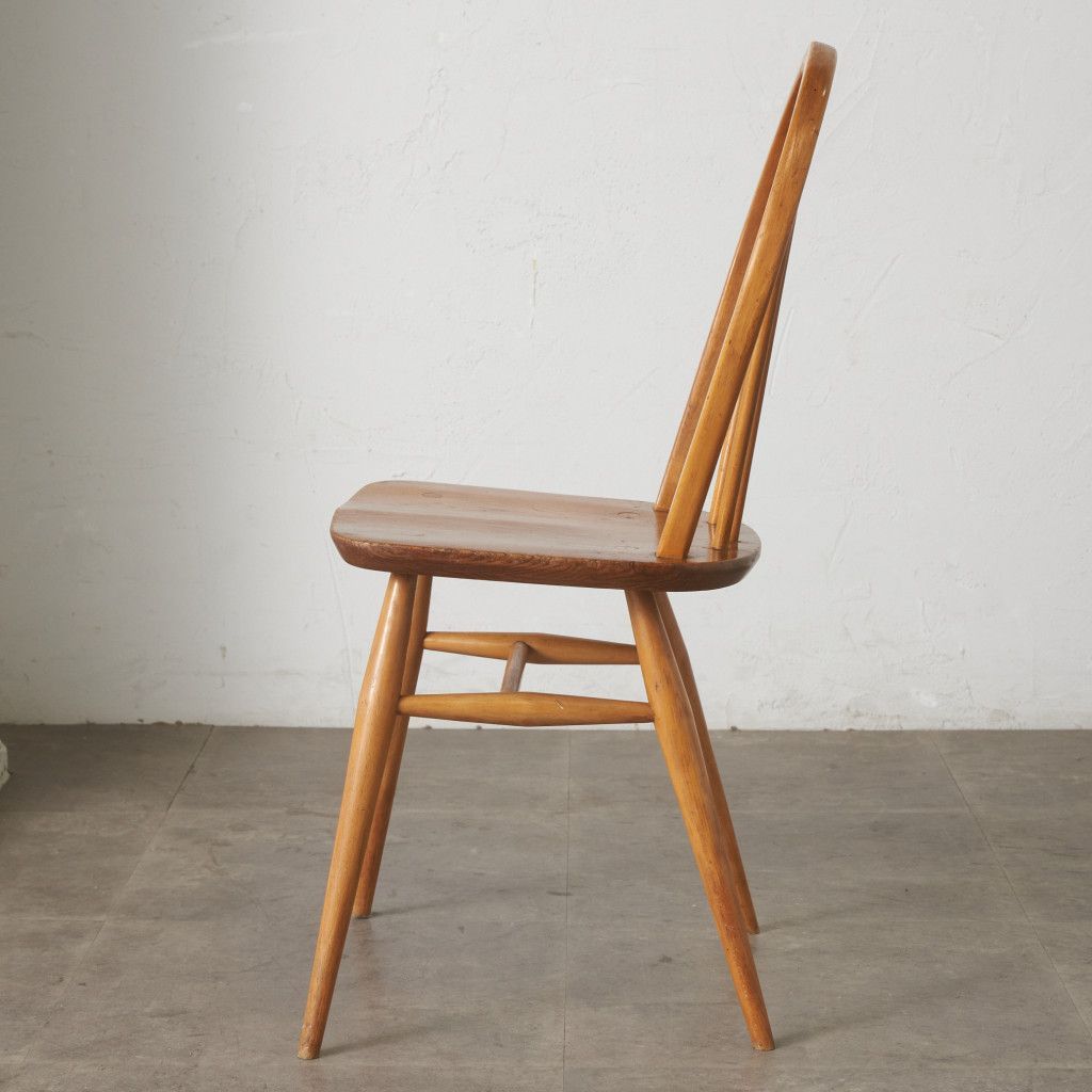 ercol フープバックチェア 4本 スポーク アーコール ダイニングチェア 英国 ヴィンテージ 曲木 椅子 エルム 天然木 イギリス 92653