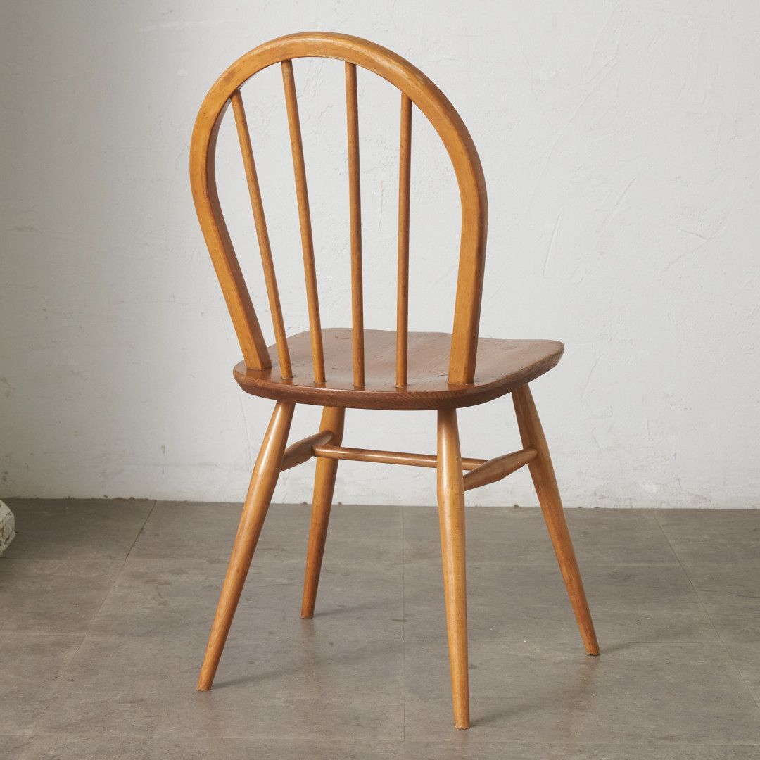 ercol フープバックチェア 4本 スポーク アーコール ダイニングチェア 英国 ヴィンテージ 曲木 椅子 エルム 天然木 イギリス 92653